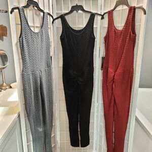Stylish Women's Jumpsuit - Black, Gray, and Burgundy